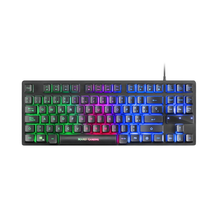 Clavier et Souris Gaming Mars Gaming MCPTKLES Noir Espagnol Qwerty