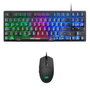 Clavier et Souris Gaming Mars Gaming MCPTKLES Noir Espagnol Qwerty