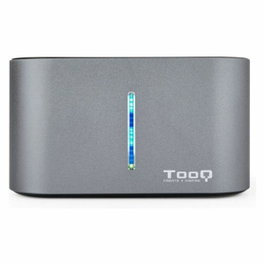 TooQ TQDS-805G Station d'accueil double pour HDD/SSD SATA 2,5/3,5 pouces, USB 3.0/3.1, Gris