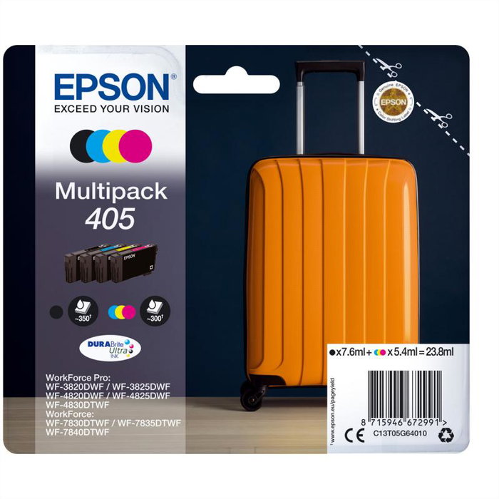 Epson C13T05G64010 Cartouche d'encre 405 Multipack - Noir, Cyan, Magenta, Jaune