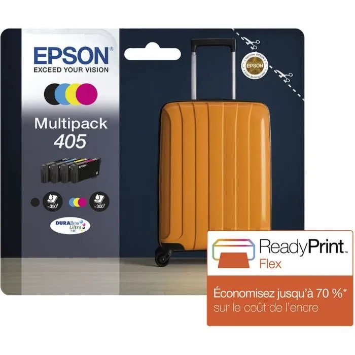 Epson Multipack 405 DURABrite Ultra - 4 Cartouches (Noir, Cyan, Magenta, Jaune) - C13T05G64010 Epson Multipack 405 DURABrite Ultra - 4 Cartouches (Noir, Cyan, Magenta, Jaune) - C13T05G64010