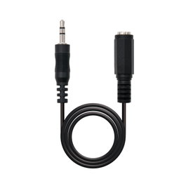 Nanocable Câble Audio Jack 3.5 mm Mâle-Mâle 1.5 Mètre - Stéréo Noir