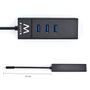 Ewent HUB USB-C 3.0 3 Ports + Gigabit RJ45 EW1141 Noir