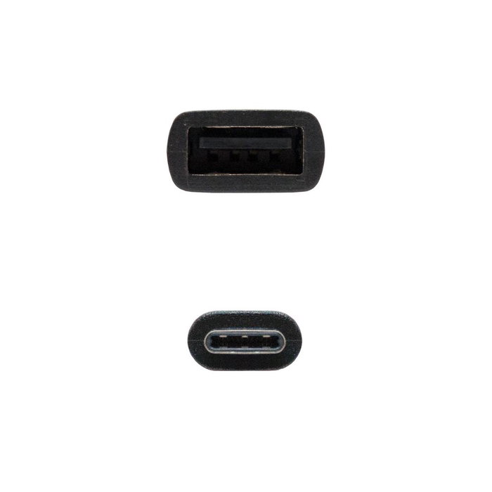 Nanocable 10.01.2400 Câble USB 2.0 USB-C Mâle vers USB-A Femelle 15cm Noir 3A OTG