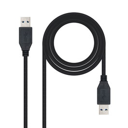 Nanocable 10.01.1001-BK Câble USB 3.0 Type A Mâle-Mâle Noir 1 m