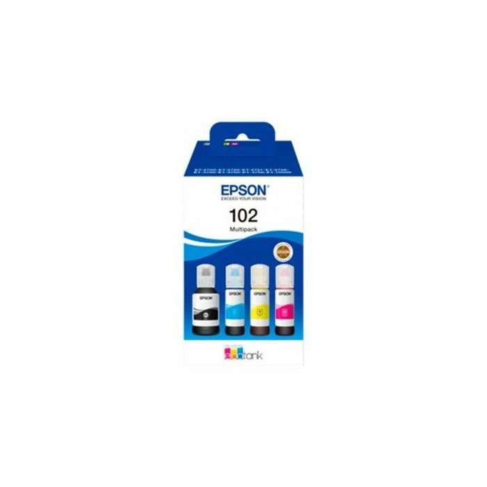 Epson Multipack d'encre EcoTank 102 (C13T03R640) - Noir, Cyan, Magenta, Jaune