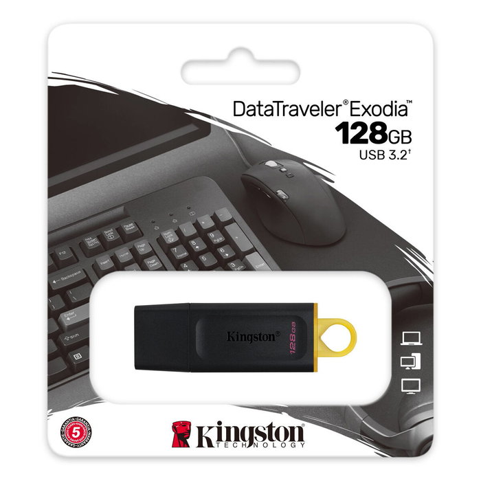 Kingston DataTraveler Exodia 128 Go Jaune/Noir