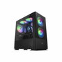 Mars Gaming MCZ Premium Boîtier PC Micro-ATX avec 2 ventilateurs RGB, USB 3.0, fenêtre acrylique, noir