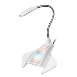 Mars Gaming MMIC Microphone de Gaming Omnidirectionnel RGB Flow Blanc USB