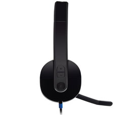 Logitech H540 - Casque USB stéréo avec micro anti-bruit et commandes sur l'écouteur pour PC et Mac - Confort avec rembourrage en cuir synthétique