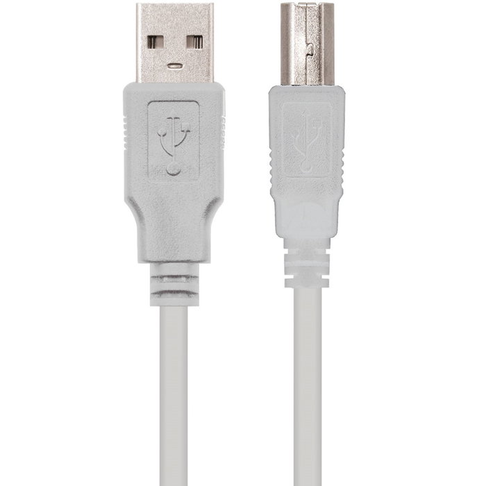 Nanocable Câble USB 2.0 Imprimante Type A/M vers B/M 1.8 mètres Beige