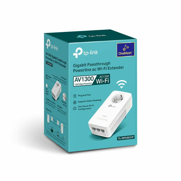 TP-LINK TL-WPA8631P Kit CPL Powerline WiFi AC1200 avec Prises Passantes - Blanc TP-LINK TL-WPA8631P Kit CPL Powerline WiFi AC1200 avec Prises Passantes - Blanc