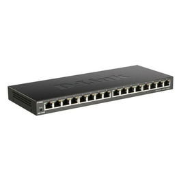 D-Link Switch réseau 16 ports Gigabit DGS-1016S / DGS-1016S/E, boîtier noir pour bureau
