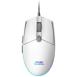 Mars Gaming MMG Souris Optique USB 3200 DPI RGB Flow Blanc