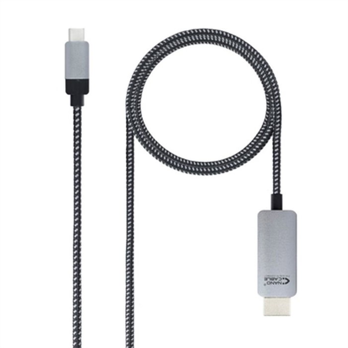 Nanocable Cable Convertisseur USB-C vers HDMI 1.8 mètre 4K HDR Noir - Réf: NC-CONV-USBC-HDMI