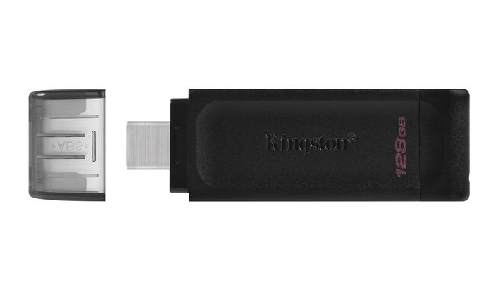Kingston DataTraveler 70 - Clé USB 3.2 Gen 1 Type-C 128 Go - Portable pour Ordinateurs, Tablettes et Téléphones