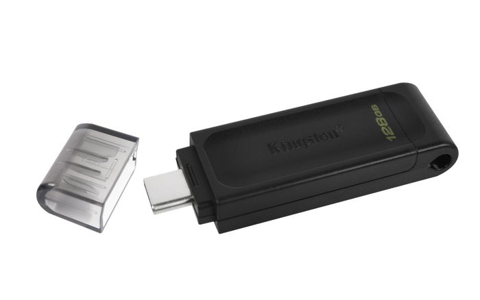Kingston DataTraveler 70 - Clé USB 3.2 Gen 1 Type-C 128 Go - Portable pour Ordinateurs, Tablettes et Téléphones