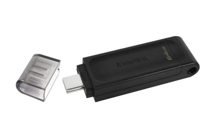Kingston DataTraveler 70 - Clé USB 3.2 Gen 1 Type-C - 64 Go - Stockage portable haute vitesse pour ordinateurs, tablettes et téléphones Kingston DataTraveler 70 - Clé USB 3.2 Gen 1 Type-C - 64 Go - Stockage portable haute vitesse pour ordinateurs, tablettes et téléphones