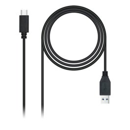 NANOCABLE Câble USB-A vers USB-C 3.1 Gen 2, 1,5m, Noir