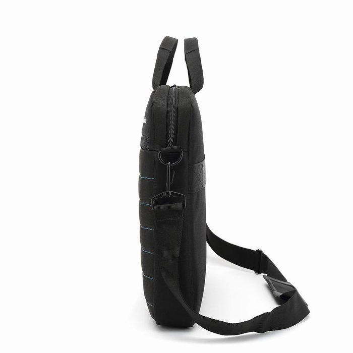 Coolbox Housse Malette Ordinateur Portable 14 Pouces Rembourrée Imperméable Sacoche Bandoulière Noire Bleue