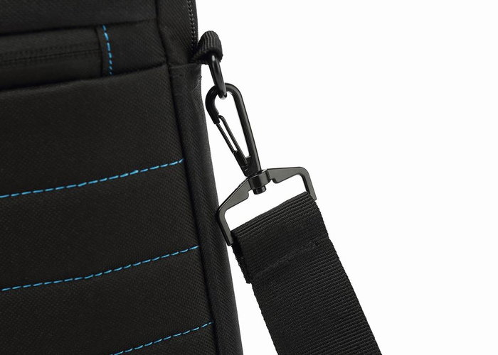 Coolbox Housse Malette Ordinateur Portable 14 Pouces Rembourrée Imperméable Sacoche Bandoulière Noire Bleue