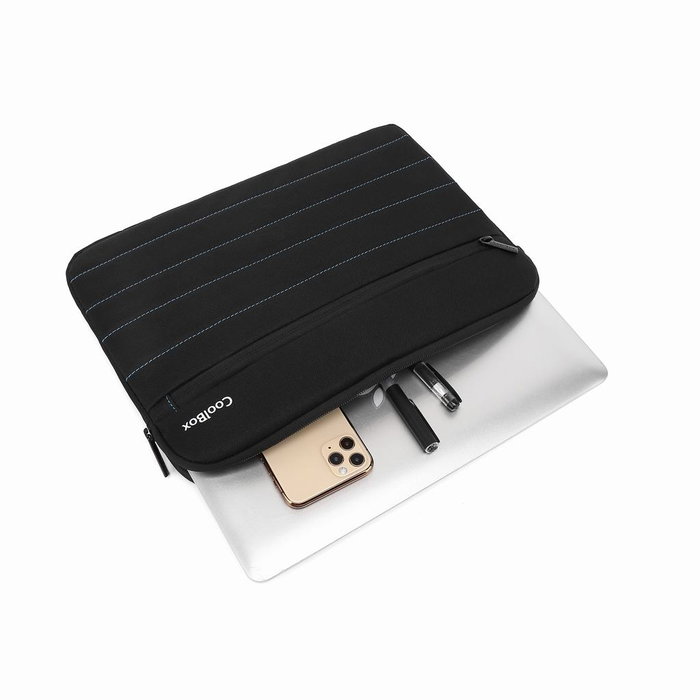 Coolbox Housse de Transport pour Ordinateur Portable 11.6 Pouces - Sacoche Coolbox COO-BAG11-0N avec 1 Poche Avant - Noir Coolbox Housse de Transport pour Ordinateur Portable 11.6 Pouces - Sacoche Coolbox COO-BAG11-0N avec 1 Poche Avant - Noir