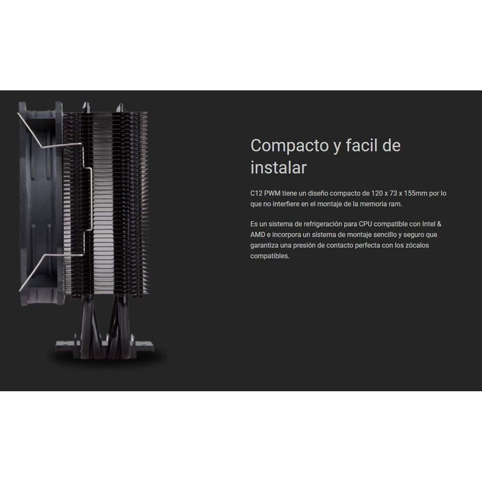 Ventilateur et dissipateur de chaleur Hiditec C12 PWM