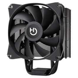 Hiditec CPU Cooler C12 PWM, Ventilateur Disipateur pour Intel et AMD, 130W TDP, 120mm, Silencieux, Noir
