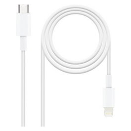 Nanocable Câble Lightning USB Type C Blanc 1M pour iPhone iPad iPod