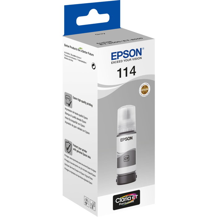 Epson Botella tinta ecotank 114 gris 70ml C13T07B540