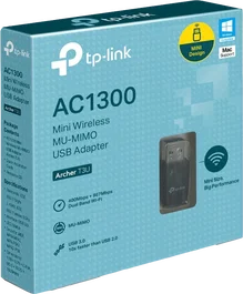 TP-Link Adaptateur WiFi USB 3.0 Archer T3U Dual Band AC1300 - Compatible MU-MIMO, Plug and Play