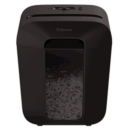 Fellowes LX45 Destructrice de Papier Coupe en Particules 4x37mm P-4 8 Feuilles Usage Occasionnel Noir