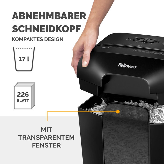 Fellowes Powershred LX45 Destructrice de papier coupe en particules 17L Noir