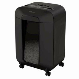 Fellowes LX85 Déchiqueteuse de Papier 12 Feuilles, Coupe Fine 4x40mm, 19 L, Noir