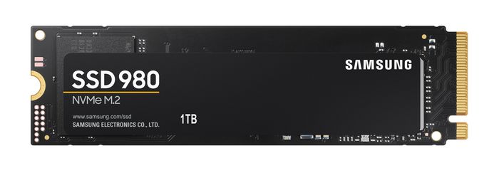 Samsung 980 SSD NVMe M.2 1 To, interface PCIe 3.0, vitesses de lecture/écriture jusqu'à 3500/3000 MB/s, technologie V-NAND Samsung 980 SSD NVMe M.2 1 To, interface PCIe 3.0, vitesses de lecture/écriture jusqu'à 3500/3000 MB/s, technologie V-NAND