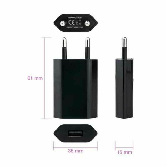 Chargeur USB NANOCABLE 10.10.2002 Noir 5 W