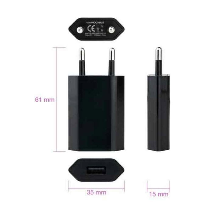 Chargeur USB NANOCABLE 10.10.2002 Noir 5 W