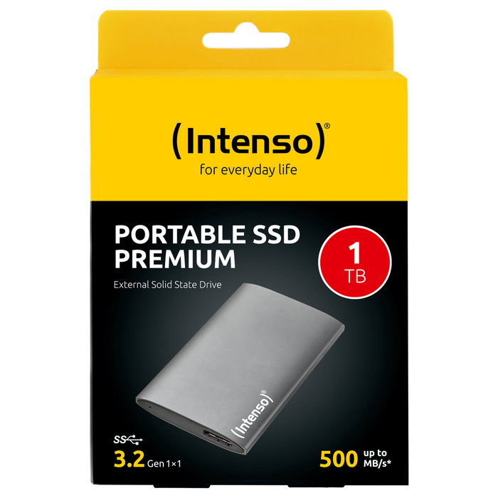 Intenso Premium Edition SSD Externe 1 To Gris
