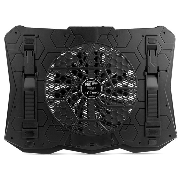Nox Hummer Pro Stand Support Refroidissement pour PC Portable 43,9 cm (17.3") avec Ventilateur 17 cm USB Noir Métal Plastique