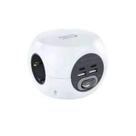 Nanocable Réglette 3 prises Schuko et 4 ports USB, Blanc