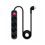 Nanocable 10.37.0004-BK Réglette 4 Prises 1.4 m avec Interrupteur et Protection Enfant Noir