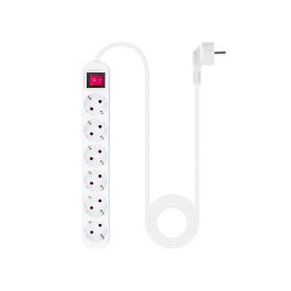 Nanocable 10.37.0006 Multiprise 6 Prises avec Protection Enfants et Interrupteur - Câble 1.4 m
