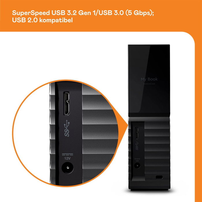 Disque Dur Externe Western Digital My Book Noir 16 TB