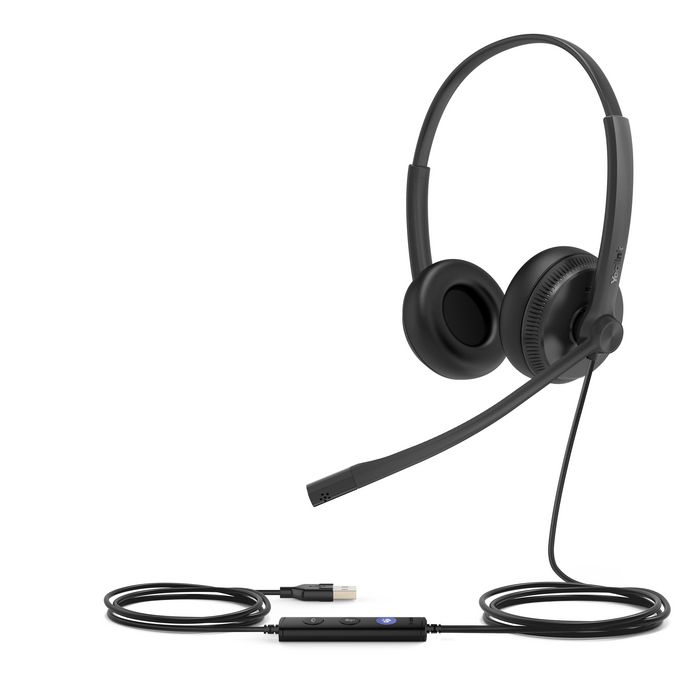 Yealink UH34 Dual Casque Filaire USB Professionnel - 20 Hz-20 kHz - Haut-parleur 28 mm - Câble 1.2 m