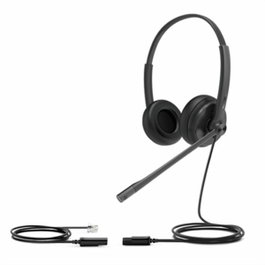 Yealink YHS34 Dual Casque Binaural Noir avec connecteur QD vers RJ9