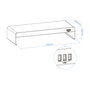 Tooq Support Élévateur pour Moniteur Métal Noir avec 3 Ports USB 2.0 500x202x102 mm 20 kg