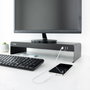 Tooq Support Élévateur pour Moniteur Métal Noir avec 3 Ports USB 2.0 500x202x102 mm 20 kg