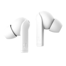 Hiditec FENIX White TWS INT010009 Écouteurs Bluetooth 5.0 sans fil avec micro, autonomie 18h, USB-C