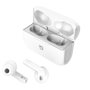 Hiditec FENIX White TWS INT010009 Écouteurs Bluetooth 5.0 sans fil avec micro, autonomie 18h, USB-C