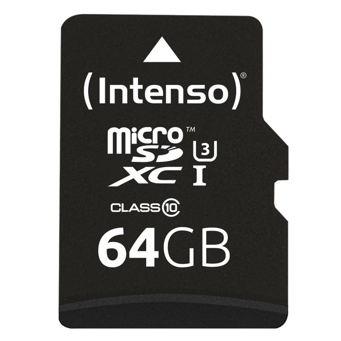 Intenso 3433490 Carte Mémoire Micro SDXC 64 Go Classe 10 UHS-I U1 Intenso 3433490 Carte Mémoire Micro SDXC 64 Go Classe 10 UHS-I U1